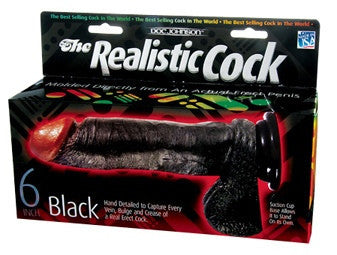 6" Realistic Cock - Black