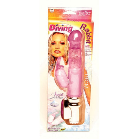 7.5" Diving Rabbit - Pink